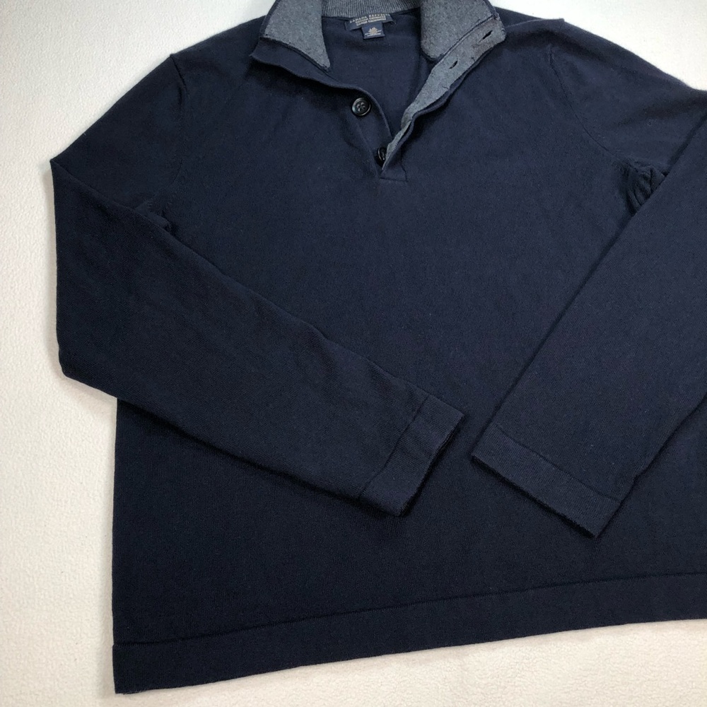Banana Republic Pullover Men's L Cashmere‎ Cotton Button Sweater 1/4 - Picture 7 of 12